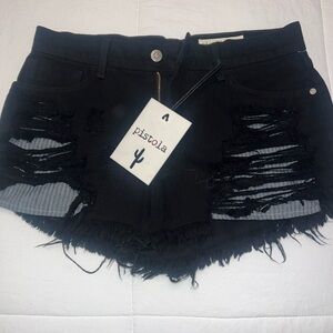 Pistola black denim shorts